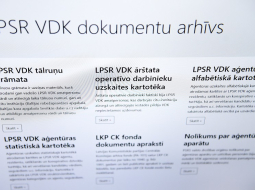 Nacionālā arhīva interneta vietnē publiskotā VDK dokumentu datubāze. Foto: Paula Čurkste, LETA