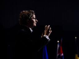 Kora "Maska" diriģents Jānis Ozols. FOTO: Jonas Persson/EBU INTERKULTUR