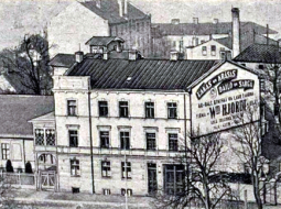 Laku un sadzīves ķīmijas fabrika Vilhelms Hjordts 20. gadsimta 20.—30. gados.
Foto no 20.—30. gadu periodikas