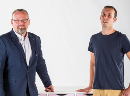 Valdis Krauklis, SIA Bolderāja Serviss valdes priekšsēdētājs (pa kreisi) un Kristaps Purs, projektu vadītājs.
Foto — Gints Ivuškāns