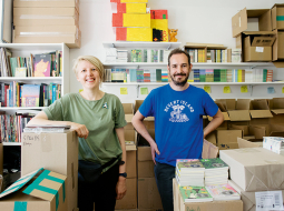 kuš! redaktori Dāvids Šilters un Sanita Muižniece.
Foto — Kristīne Madjare