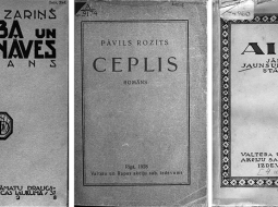 Kārļa Zariņa romāns Dzīvība un trīs nāves (1921).
Pāvila Rozīša Ceplis (1928).Jāņa Jaunsudrabiņa Aija (1911—1925), 1935. gada izdevums.