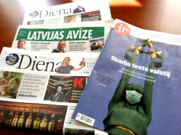 Drukātie preses izdevumi. Foto: Zane Bitere, LETA
