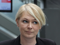 Vakcinācijas biroja vadītāja Eva Juhņēviča. Foto: Evija Trifanova, LETA