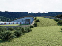 Rail Baltica vizualizācija ar izbūvētu sliežu pāreju savvaļas dzīvniekiem