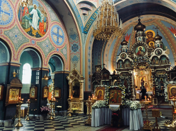 Sv. Simeona un Sv. Annas pareizticīgo katedrāles interjers.
Foto — Dina Preisa