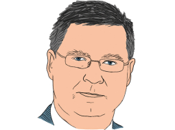 Valdis Dombrovskis. Zīmējums — Ernests Kļaiņš