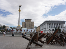 Kijivas centrālajā laukumā. Autora foto