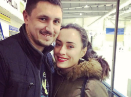 Darja Meļņičenko ar vīru Pāvelu. Foto no privātā arhīva
