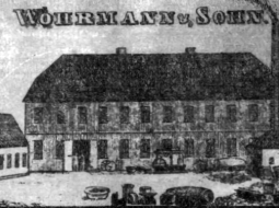 Vērmaņa fabrika 19. gadsimta vidū.
Foto no 19. gadsimta periodikas