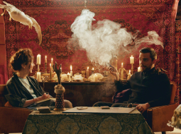 Kino kluba video nodarbību vadītājs Klāvs Mellis un māksliniece Kristīne Jurjāne.
Foto — IFF