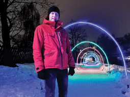 Žanis Pavlovskis vienā no Miljoni soļu Latvijai ziemas pastaigām.
Foto no personīgā arhīva