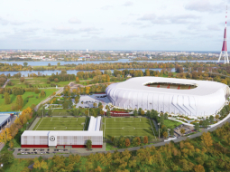Iecerētā futbola stadiona vizualizācija