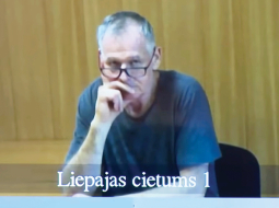 Tiesas sēde, kurai Elmārs Laizāns pieslēdzās attālināti no Liepājas cietuma