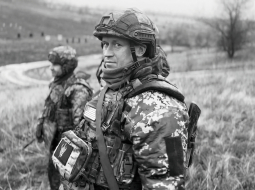 Edgars Platonovs Ukrainā pagājušā gada nogalē. Foto no personiskā arhīva