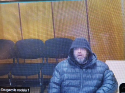 Slepkavībā apsūdzētais Igors Haits tiesas sēdē.