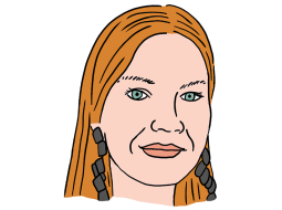 Linda Egle-Šrenka. Zīmējums — Ernests Kļaviņš
