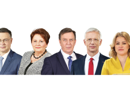 Pieci iepriekšējie Latvijas premjerministri. Valdis Dombrovskis (2009—2015). Laimdota Straujuma (2014—2016). Māris Kučinskis (2016-2019). Krišjānis Kariņš (2019—2023). Evika Siliņa (2023—2025)
