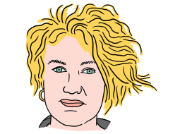 Janita Veinberga. Zīmējums — Ernests Kļaviņš